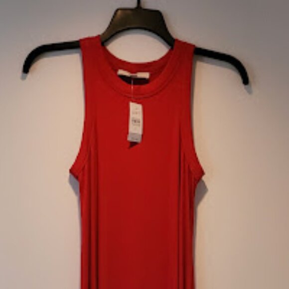 LOFT Ribbed Tank Midi Dress - Picture 3 of 9